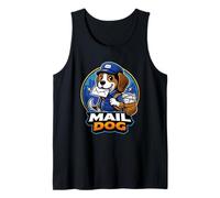 Gráfico de la Mascota de Mail Dog, Empleado Postal Camiseta sin Mangas