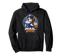 Gráfico de la Mascota de Mail Dog, Empleado Postal Sudadera con Capucha