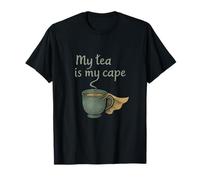 Gráfico de la Taza My Tea Is My Cape Hero, Verde Dorado Suave Camiseta