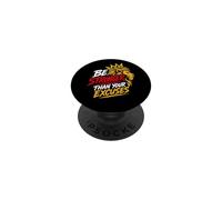 Gráfico de león Be Stronger Than Your Excuses PopSockets PopGrip Adhesivo