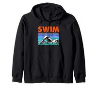 Gráfico de Letras del Equipo de natación Swim Swimmer Lane Sudadera con Capucha