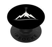Gráfico de línea de Cumbre de señal de montaña mínima PopSockets PopGrip Adhesivo