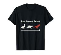 Gráfico de línea de Tiempo de Dinosaurio extinto del Presente Pasado Camiseta