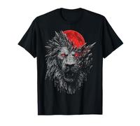 Gráfico de Lion Moon Animal Lover Art Safari Zoo Rock Camiseta