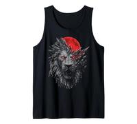 Gráfico de Lion Moon Animal Lover Art Safari Zoo Rock Camiseta sin Mangas