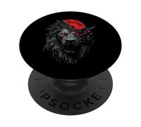 Gráfico de Lion Moon Animal Lover Art Safari Zoo Rock PopSockets PopGrip Adhesivo