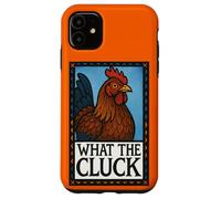 Gráfico de lo que dice el pollo divertido de Cluck para granja Carcasa para iPhone 11