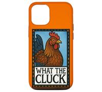 Gráfico de lo que dice el pollo divertido de Cluck para granja Carcasa para iPhone 12/12 Pro