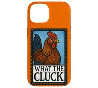 Gráfico de lo que dice el pollo divertido de Cluck para granja Carcasa para iPhone 14