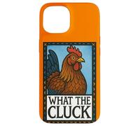 Gráfico de lo que dice el pollo divertido de Cluck para granja Carcasa para iPhone 15