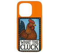 Gráfico de lo que dice el pollo divertido de Cluck para granja Carcasa para iPhone 15 Pro