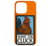 Gráfico de lo que dice el pollo divertido de Cluck para granja Carcasa para iPhone 15 Pro Max
