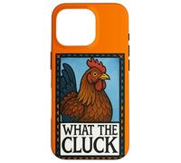 Gráfico de lo que dice el pollo divertido de Cluck para granja Carcasa para iPhone 16 Pro