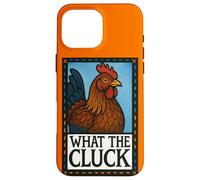 Gráfico de lo que dice el pollo divertido de Cluck para granja Carcasa para iPhone 16 Pro Max
