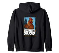 Gráfico de lo que dice el pollo divertido de Cluck para granja Sudadera con Capucha