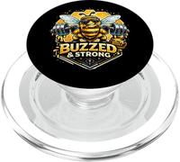 Gráfico de Mancuernas con Forma de Miel de Abeja Buzzed & Strong PopSockets PopGrip para MagSafe