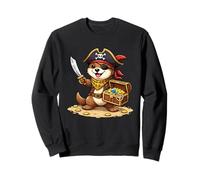 Gráfico de Mascota del Tesoro de Nutria Pirata Sudadera