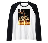 Gráfico de Mates sin Miedo del Baloncesto en ciernes Camiseta Manga Raglan