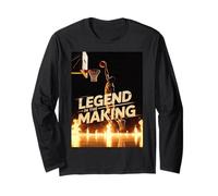 Gráfico de Mates sin Miedo del Baloncesto en ciernes Manga Larga