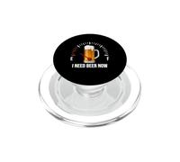 Gráfico de medidores de Combustible de Tanque vacío I Need Beer Now PopSockets PopGrip para MagSafe