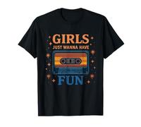 Gráfico de memoria atrevido de los 80 de Girls Just Wanna Have Fun Camiseta