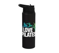 Gráfico de motivación para entrenamiento I Love Pilates Stainless Steel Insulated Water Bottle