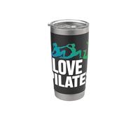 Gráfico de motivación para entrenamiento I Love Pilates Vaso térmico de acero inoxidable de doble pared