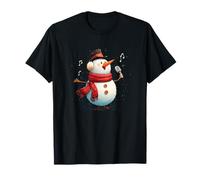 Gráfico de muñeco de Nieve villancicos Camiseta