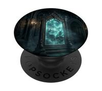 Gráfico de Mystic Mirror Portal Gothic Fantasy Magic Realm PopSockets PopGrip Adhesivo