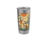 Gráfico de naturaleza Stay Weird Frog and Snail Vaso térmico de acero inoxidable de doble pared