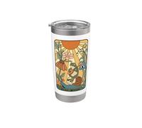 Gráfico de naturaleza Stay Weird Frog and Snail Vaso térmico de acero inoxidable de doble pared