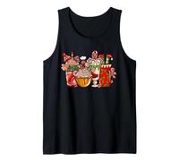 Gráfico de Navidad de Jengibre café Vacaciones Invierno Bebida Camiseta sin Mangas
