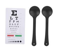Gráfico de ojo de bolsillo de 2 pcs, kit combinado de la tabla de prueba de ojos, oclusor de ojo de mano, para la prueba de visión, ortoptistas de los ophtalmólogos, examen de