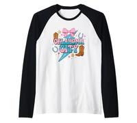 Gráfico de Oklahoma City Western Preppy Lightning Camiseta Manga Raglan