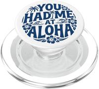 Gráfico de Ondas de Hibisco de Playa Hawaiana You Had Me At Aloha PopSockets PopGrip para MagSafe