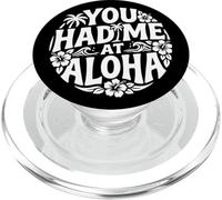 Gráfico de Ondas de Hibisco de Playa Hawaiana You Had Me At Aloha PopSockets PopGrip para MagSafe