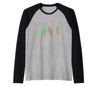 Gráfico de Operaciones, Gráfico de acciones de Velas japonesas, para el comerciante Camiseta Manga Raglan