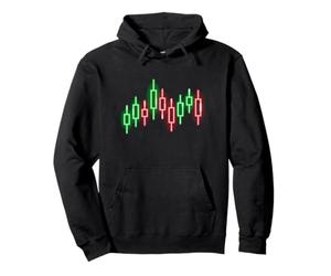 Gráfico de Operaciones, Gráfico de acciones de Velas japonesas, para el comerciante Sudadera con Capucha