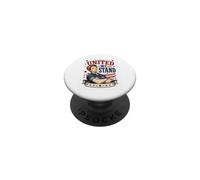 Gráfico de Orgullo Estadounidense Vintage de United We Stand Patriotic Woman PopSockets PopGrip Adhesivo