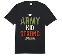 Gráfico de Orgullo Militar Fuerte de Army Kid Comfort Colors Adult Heavyweight T-Shirt
