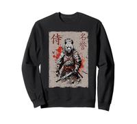 Gráfico de oso guerrero samurái, oso de arte japonés genial Sudadera