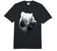 Gráfico de Oso y Bosque, Silueta de Oso, Vida Silvestre, Oso Comfort Colors Adult Heavyweight T-Shirt