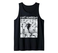 Gráfico de Oveja Stay Different Be Unique con una Oveja Negra Camiseta sin Mangas