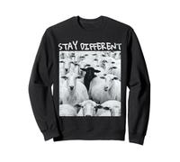 Gráfico de Oveja Stay Different Be Unique con una Oveja Negra Sudadera