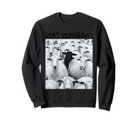 Gráfico de Oveja Stay Different Be Unique con una Oveja Negra Sudadera