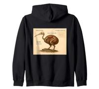 Gráfico de pájaros Vintage de Esqueleto Kiwi Sudadera con Capucha