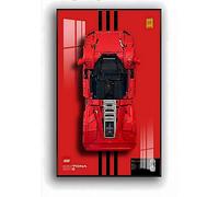 Gráfico de pared con luz LED para LEGO 42143 Technic Ferrari Daytona SP3 - Kit de construcción de coche modelo para adultos - Modelo de gráfico de pared de coche - Regalo para niños (A)