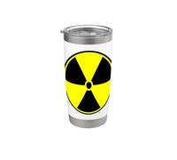 Gráfico de peligro de advertencia nuclear de símbolo de radiación Vaso térmico de acero inoxidable de doble pared