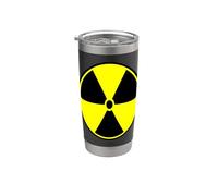 Gráfico de peligro de advertencia nuclear de símbolo de radiación Vaso térmico de acero inoxidable de doble pared
