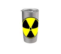 Gráfico de peligro de advertencia nuclear de símbolo de radiación Vaso térmico de acero inoxidable de doble pared